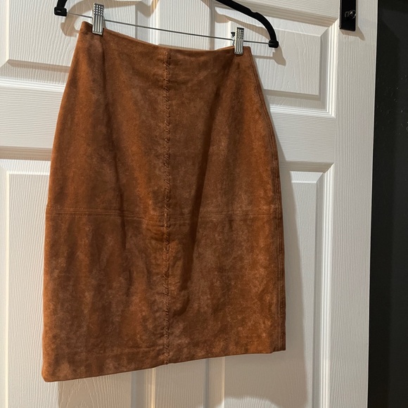 Ivanka Trump Dresses & Skirts - Elegant Brown Suede Skirt